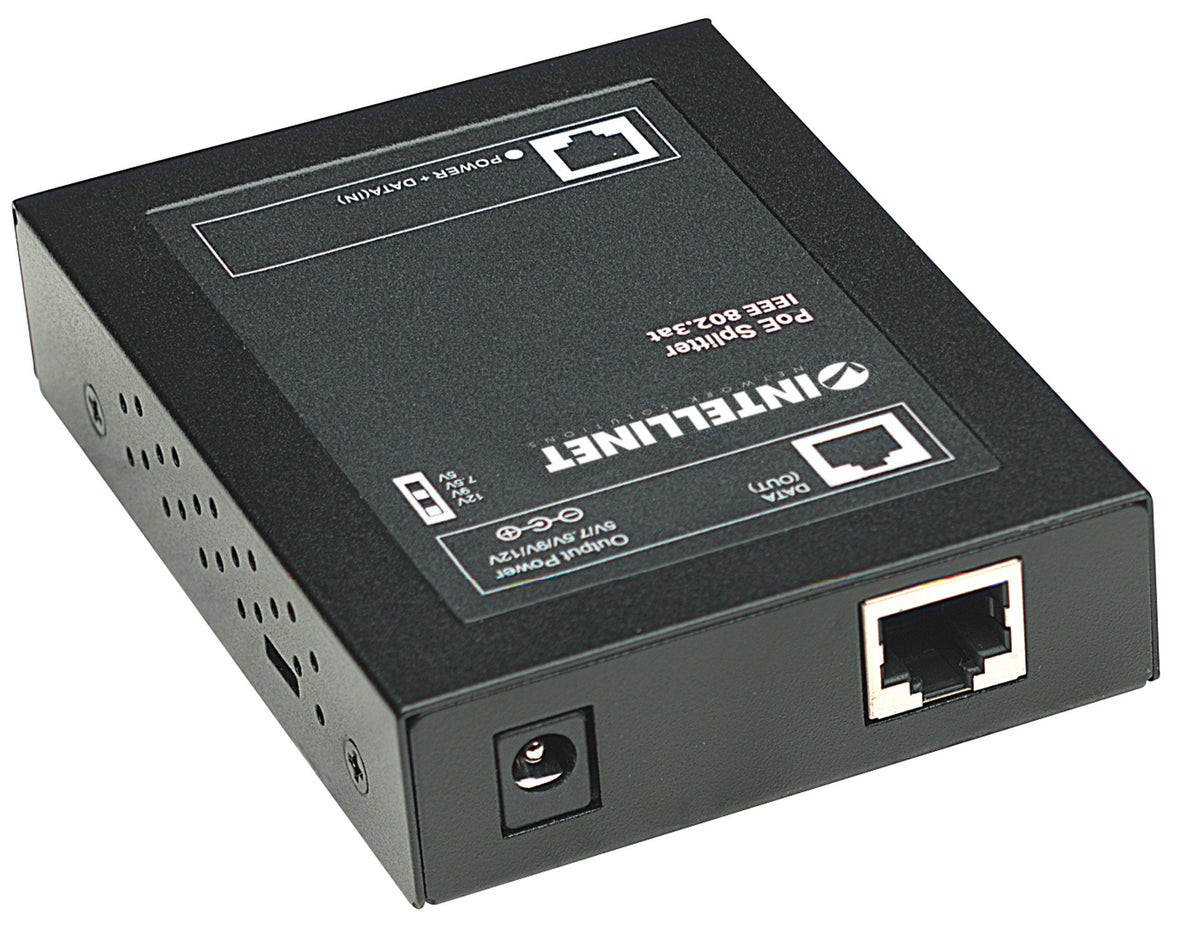 Intellinet PoE+ Splitter, IEEE802.3at mit 5 / 7,5 / 9 / 12 V DC Ausgangsspannung