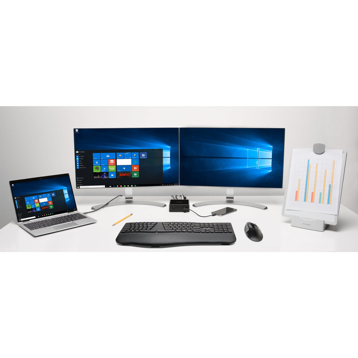 Kensington Pro Fit Ergo-Tastatur, kabellos (schwarz)