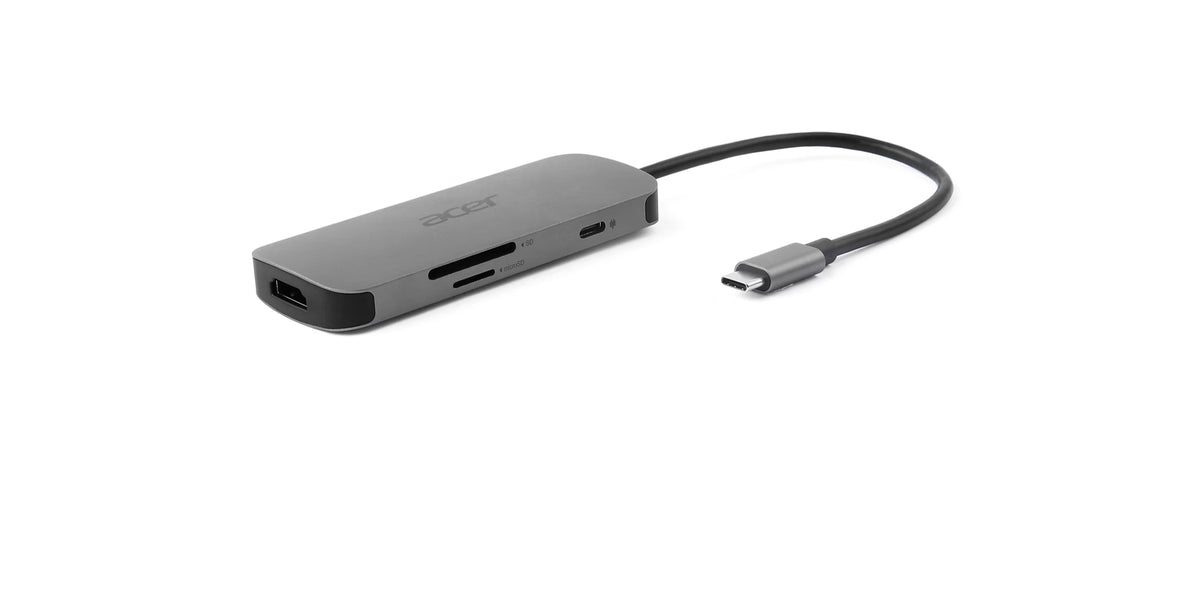 Acer 7in1 Type C Dongle Kabelgebunden USB 3.2 Gen 1 (3.1 Gen 1) Type-C Silber