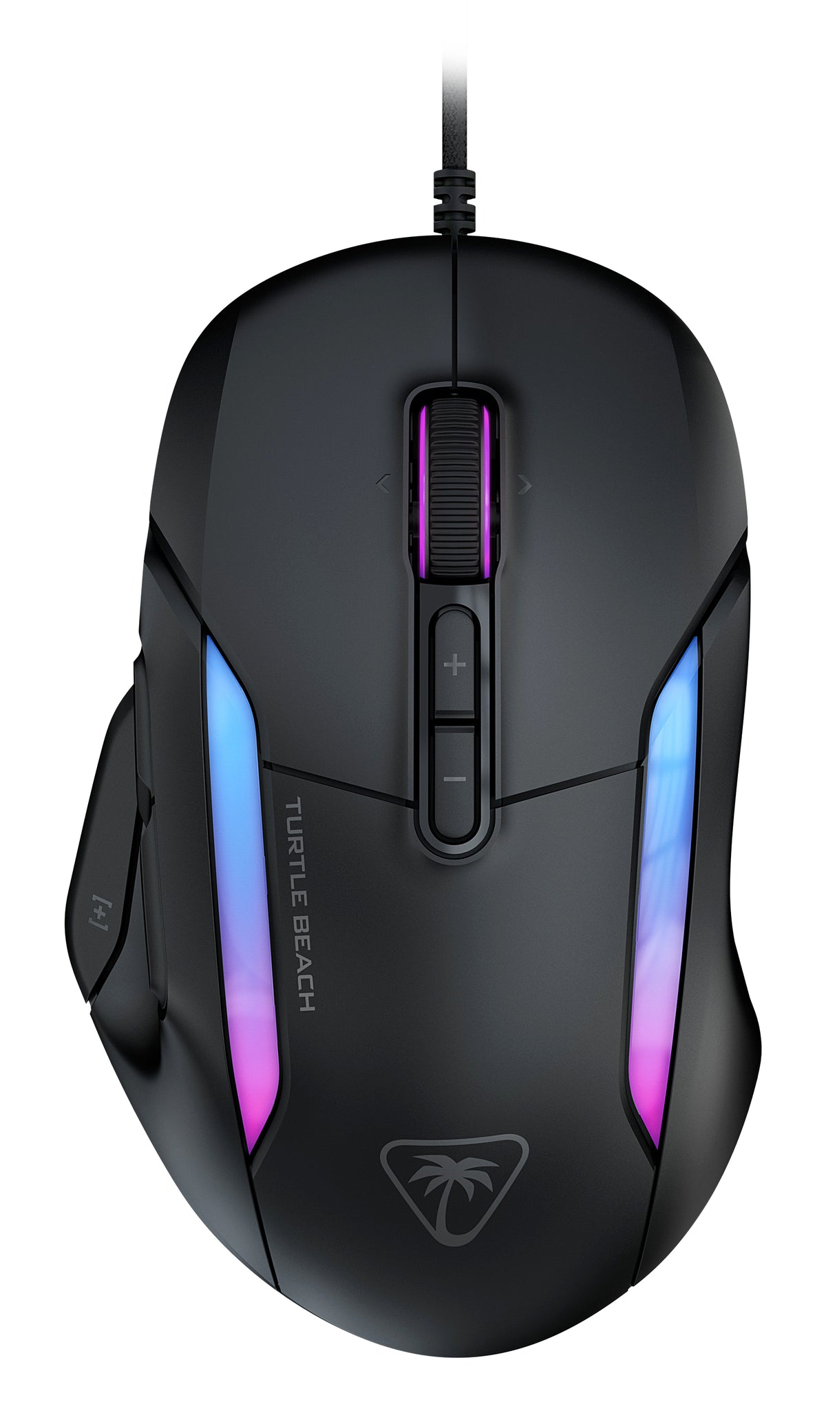 Turtle Beach Kone II – Ergonomische RGB-Gaming-Maus, 26K DPI Optischer Sensor, optische Schalter mit 100 Mio. Klick-Lebensdauer, 23 programmierbare Funktionen, 4D-Scroll-Rad, Schwarz