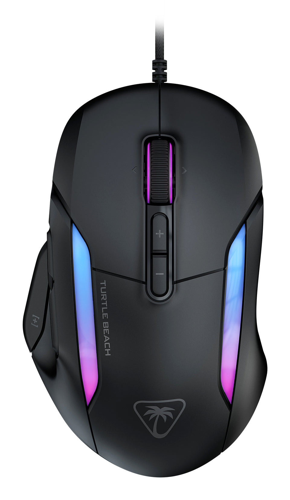 Turtle Beach Kone II – Souris gaming RVB ergonomique, capteur optique 26K DPI, commutateurs optiques d'une durée de vie de 100 millions de clics, 23 fonctions programmables, molette 4D, noir