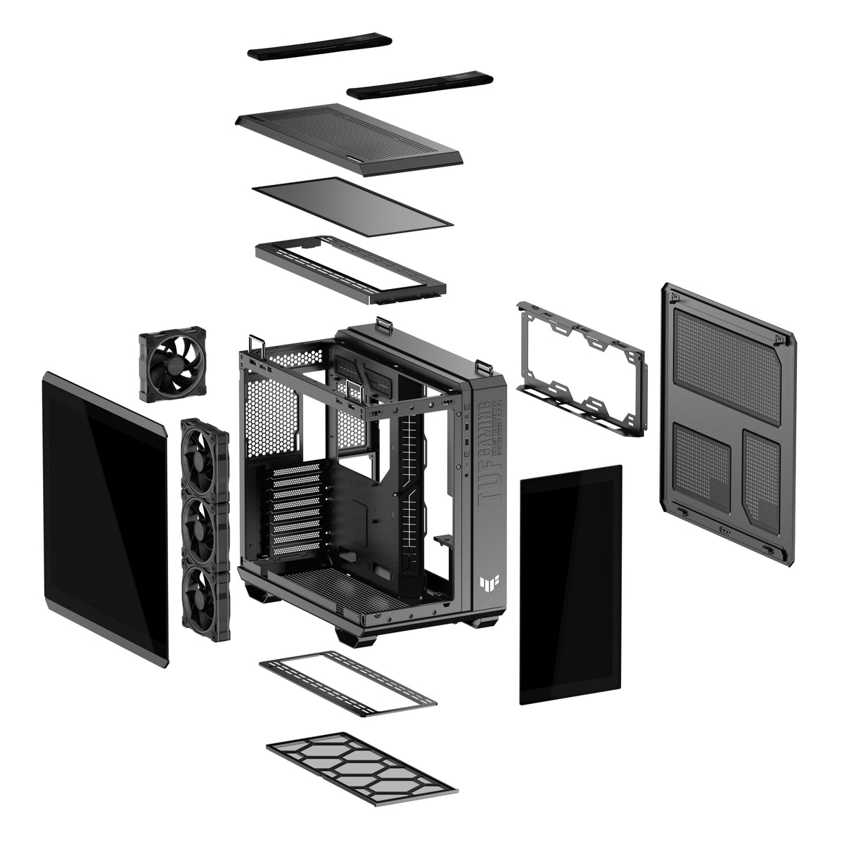 ASUS TUF GAMING GT502 Horizon TG ARGB Black Midi Tower Schwarz