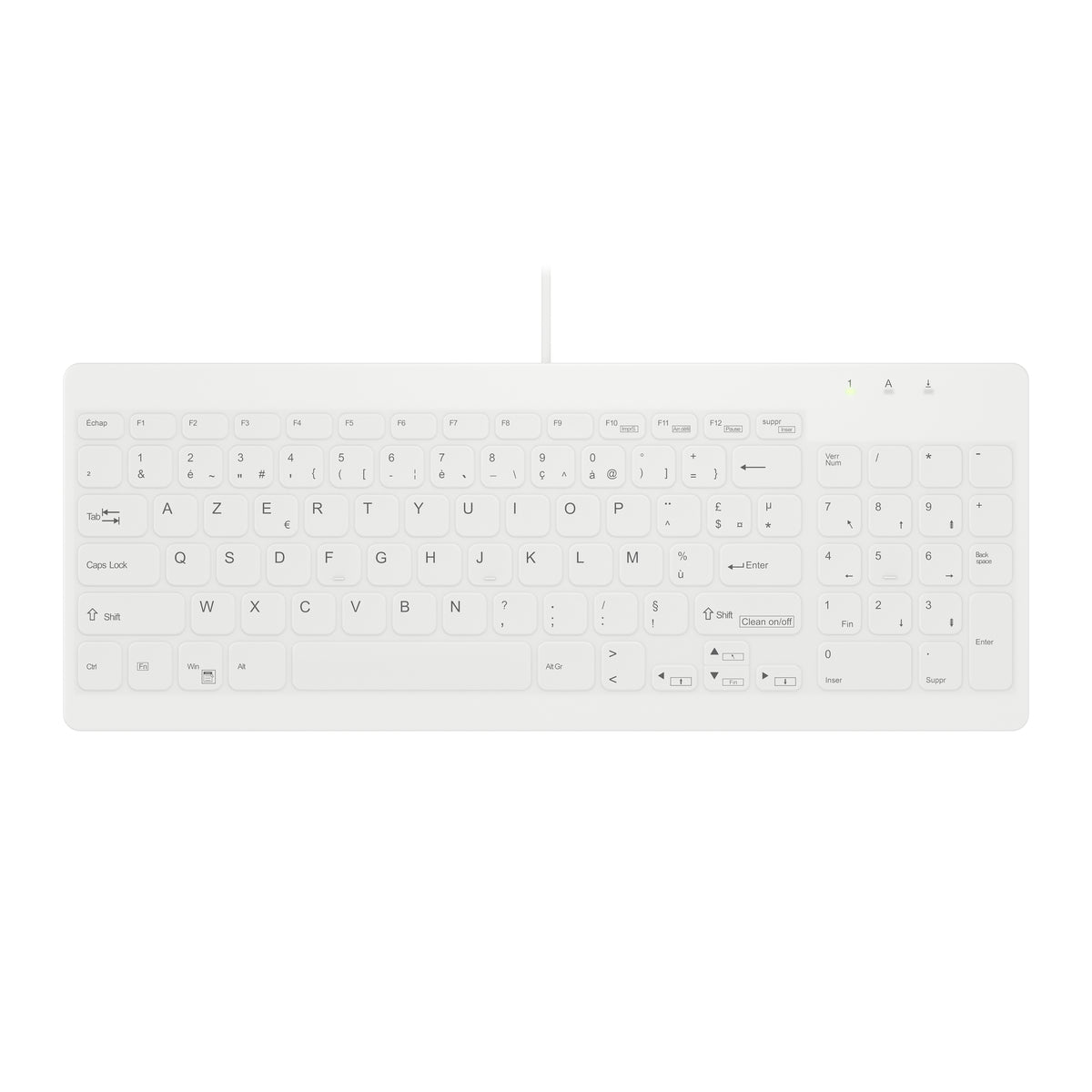 Contour Design Active Key AK-C7012 Tastatur Medizinisch USB Französisch Weiß