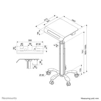 Neomounts MED-M050 Medizinischer mobiler Arbeitsplatz 10-18" - Gasfeder