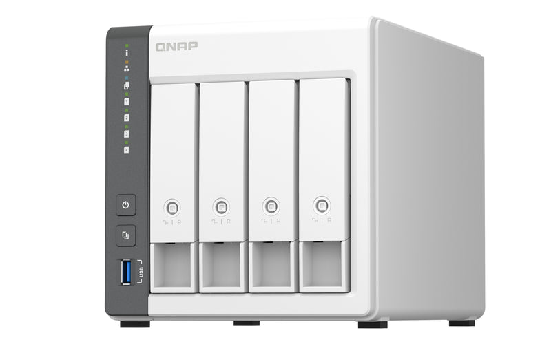 QNAP TS-433 NAS Tower ARM Cortex-A55 4 GB 0 TB QNAP QTS Weiß