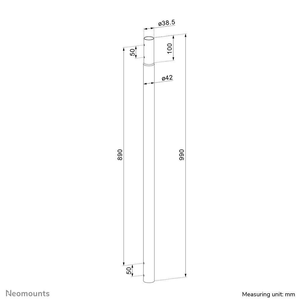 Neomounts ACL25-500BL Verlängerungsrohr für Beamer Deckenhalterung - H 89 cm