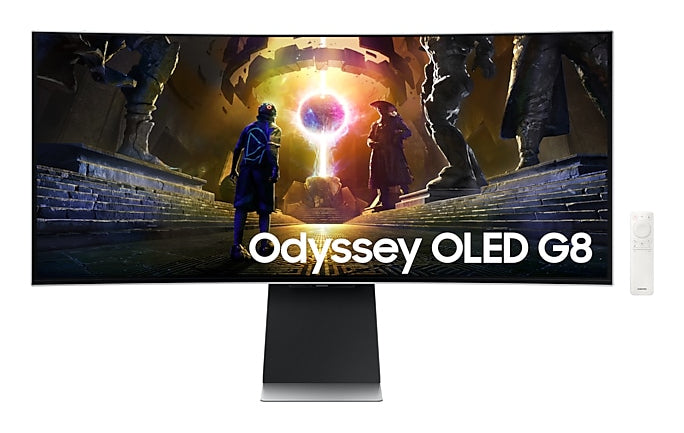 Samsung LS34DG850SUXDU Computerbildschirm 86,4 cm (34") 3440 x 1440 Pixel UltraWide Quad HD OLED Silber