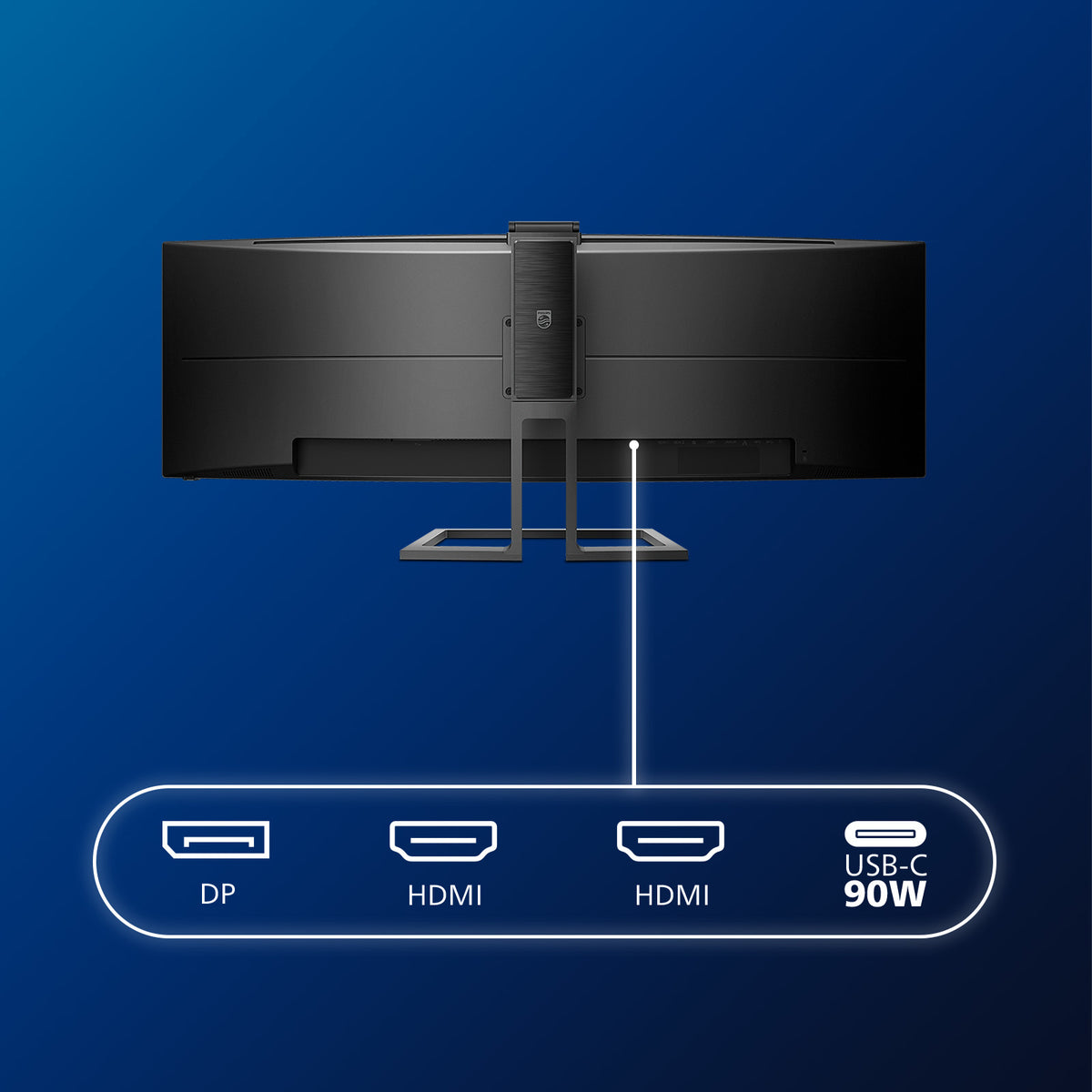 Philips P Line Curved SuperWide LCD Display in 32:9 format 499P9H/00