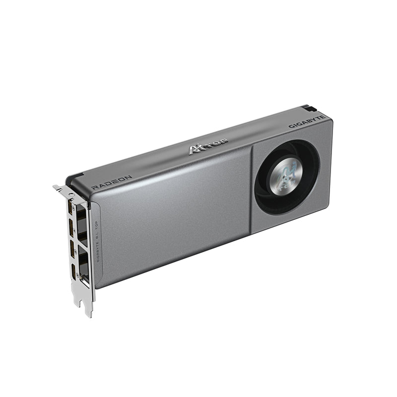 GIGABYTE Radeon AI PRO R9700 AI TOP 32G Grafikkarte – 32 GB GDDR6, 256 Bit, PCI-E 5.0, 2920 MHz Kernfrequenz, 3 x DisplayPort, 1 x HDMI, GV-R9700AI TOP-32GD 1.1