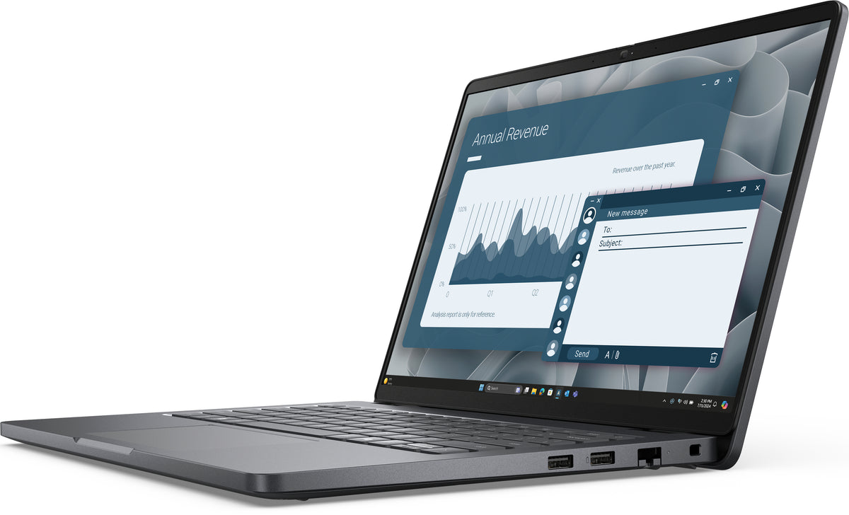 DELL Pro 14 PC14255 AMD Ryzen™ 5 PRO 230 Laptop 35,6 cm (14") Full HD+ 16 GB DDR5-SDRAM 512 GB SSD Wi-Fi 6E (802.11ax) Windows 11 Pro Schwarz Deutsch
