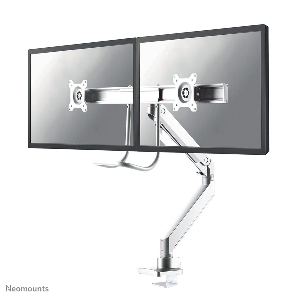 Braccio per monitor Neomounts NM-D775DXWHITE 10-32" - Molla a gas - Topfix - Stop a 180°