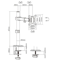 Equip 17"-32" Bewegliche Monitor/LCD-Tischhalterung, Weiß