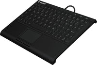 KeySonic KSK-3211ELU (DE), Super-Mini Tastatur, Hintergrundbeleuchtung, Touchpad, schwarz
