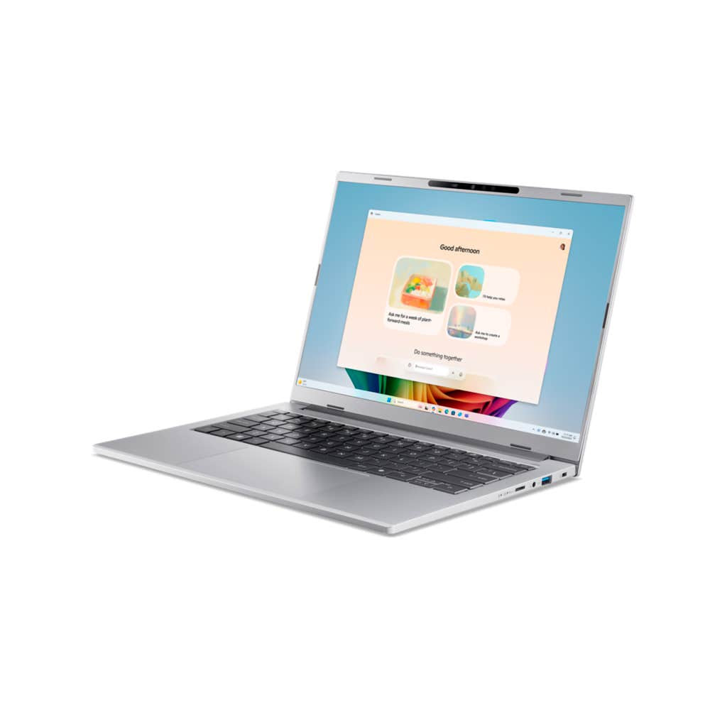 Acer Aspire 14 AI A14-53M-71LQ Intel Core Ultra 7 258V Laptop 35,6 cm (14") WUXGA 32 GB LPDDR5x-SDRAM 1 TB SSD Wi-Fi 7 (802.11be) Windows 11 Home Deutsch Silber