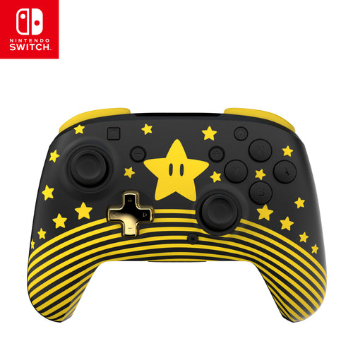 Turtle Beach Rematch Wireless Controller: Super Mario Star – Nintendo Switch, Lite und OLED, leuchtet im Dunkeln, aufladbare Batterie, Offiziell Lizenziert von Nintendo