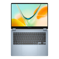 ASUS Vivobook S14 Flip TP5408QA-U2114W Copilot+ PC Snapdragon X1-26-100 Hybrid (2-in-1) 35,6 cm (14") Touchscreen WUXGA 16 GB LPDDR5x-SDRAM 512 GB SSD Wi-Fi 6E (802.11ax) Windows 11 Home Blau