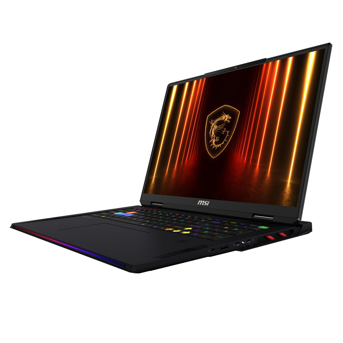 MSI Raider 18 HX AI A2XWJG NVIDIA GeForce Intel Core Ultra 9 285HX Laptop 45,7 cm (18") UHD+ 64 GB DDR5-SDRAM 4 TB SSD NVIDIA GeForce RTX 5090 Wi-Fi 7 (802.11be) Windows 11 Pro Schwarz