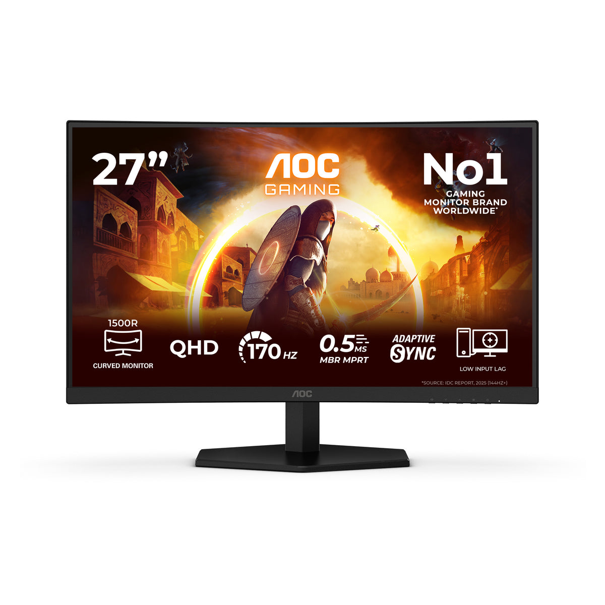 AOC G4 Q27G42ZE Monitor per PC 68,6 cm (27") 2560 x 1440 Pixel Quad HD LED Nero, Rosso