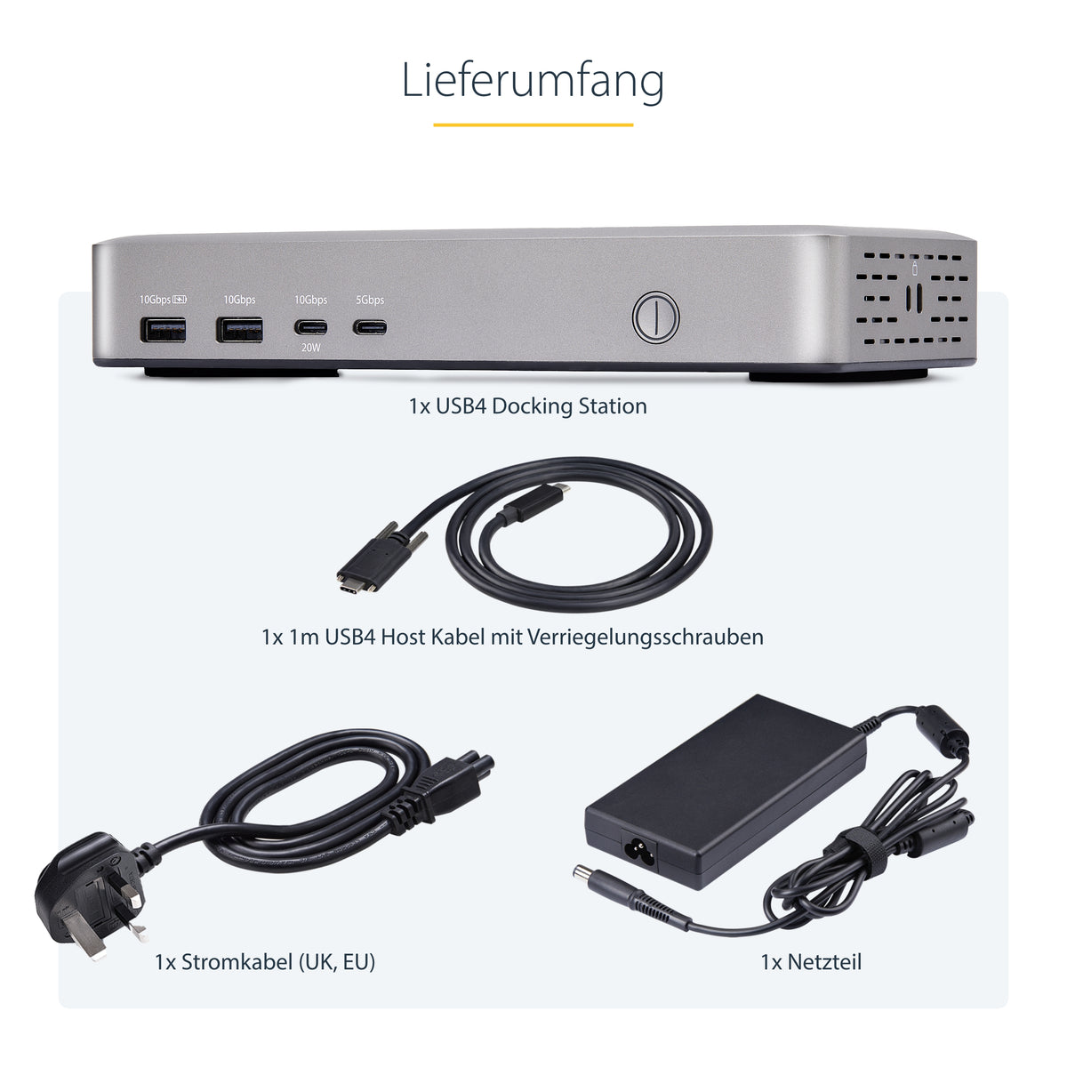 StarTech.com USB4-Dockingstation für zwei Monitore, Dual 4K mit 120Hz oder 8K mit 60Hz über HDMI, 100W Laptop-Ladung, 2,5GbE, USB-C Multi-Monitor-Dock, treiberlos