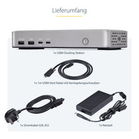 StarTech.com USB4-Dockingstation für zwei Monitore, Dual 4K mit 120Hz oder 8K mit 60Hz über HDMI, 100W Laptop-Ladung, 2,5GbE, USB-C Multi-Monitor-Dock, treiberlos