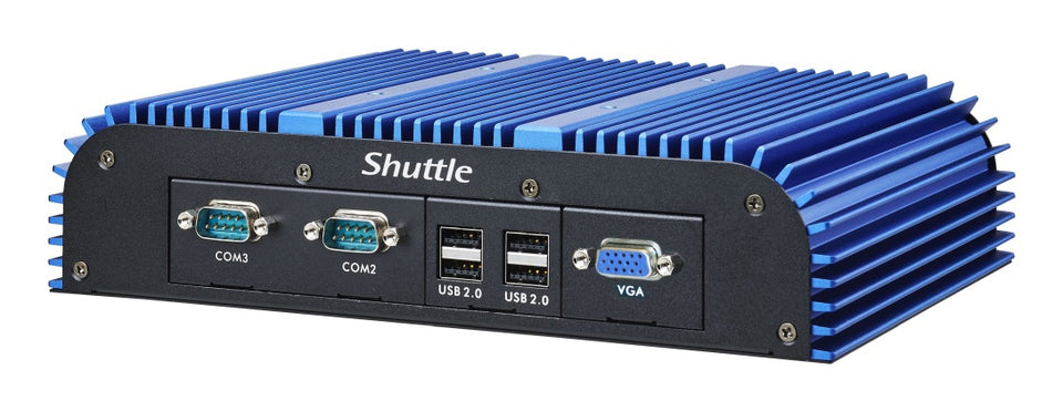 Shuttle BPCAL02-i5WA Industry IoT Box-PC, Core i5-1235U, Win10 IoT, 8GB RAM, 250GB M.2 SSD, 2x LAN, 3x COM, 1xHDMI,1xVGA, 8x USB, DC input 9-36V, lüfterlos, 24/7 Dauerbetrieb