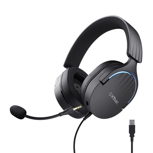 Trust GXT 490 FAYZO Kopfhörer Kabelgebunden Kopfband Gaming USB Typ-A Schwarz