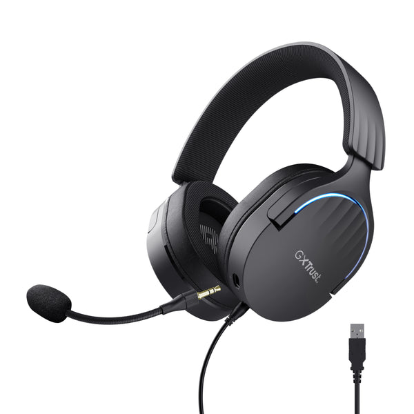 Trust GXT 490 FAYZO Kopfhörer Kabelgebunden Kopfband Gaming USB Typ-A Schwarz