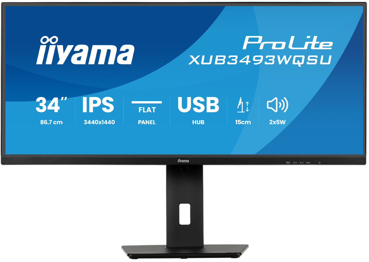 iiyama ProLite XUB3493WQSU-B6 Computerbildschirm 86,4 cm (34") 3440 x 1440 Pixel UltraWide Quad HD LED Schwarz