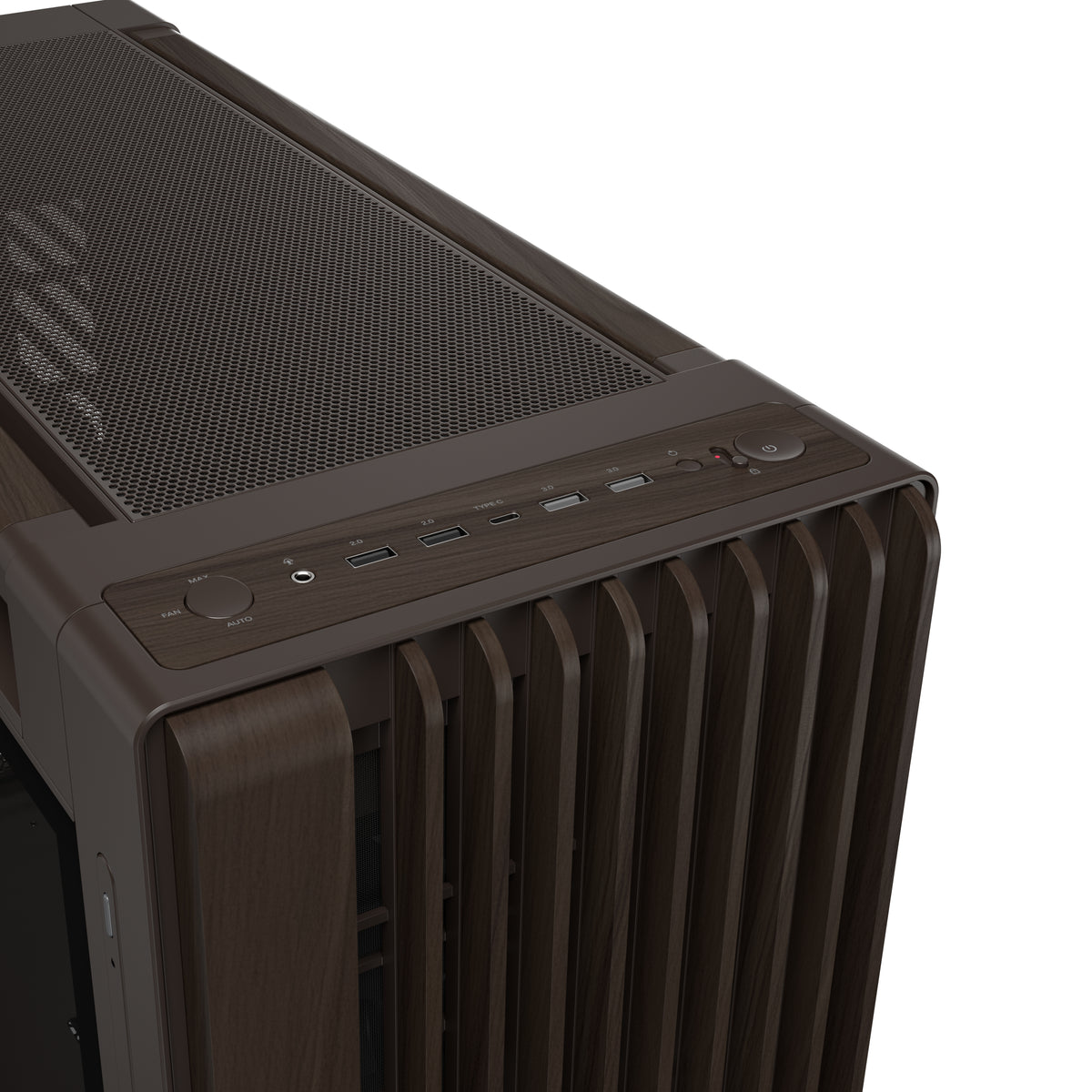 ASUS ProArt PA602 Wood Edition Retro Brown - Tempered Glass Panel Midi Tower Braun