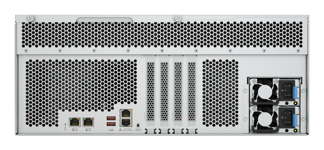 QNAP TS-h2477AXU-RP Speicherserver Rack (4U) AMD Ryzen™ 7 7745 32 GB DDR5 0 TB QNAP QTS Schwarz, Grau