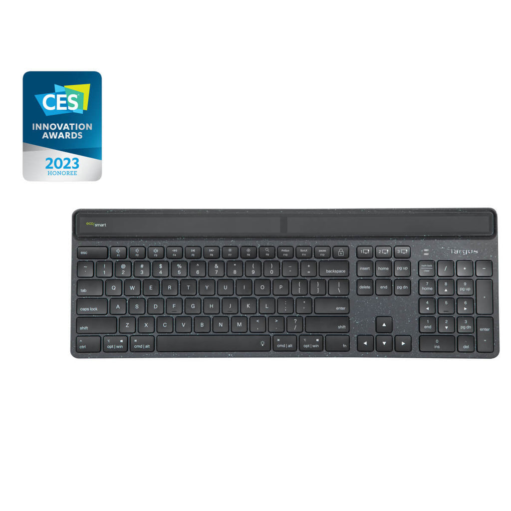 Targus Sustainable Energy Harvesting EcoSmart Tastatur Universal Bluetooth QWERTY Nordisch Schwarz