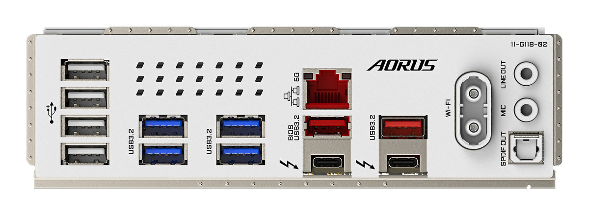 GIGABYTE Z890 AORUS PRO ICE Mainboard - Unterstützt Intel Core Ultra (Serie 2) CPUs, 16+1+2 Phasen VRM, bis zu 9500MHz DDR5 (OC), 1xPCIe 5.0 + 4xPCIe 4.0, Wi-Fi 7, 5GbE LAN, Thunderbolt 4