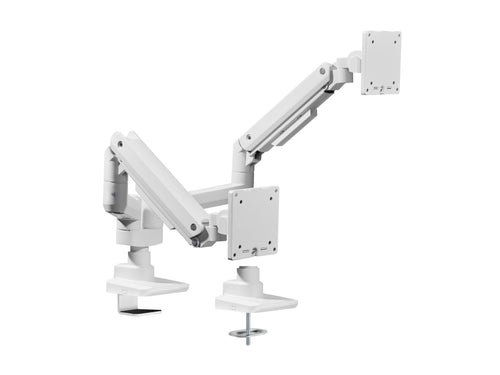 Equip 17"-35" Schwerlast-Doppelmonitor-Schreibtischhalterung, Weiß