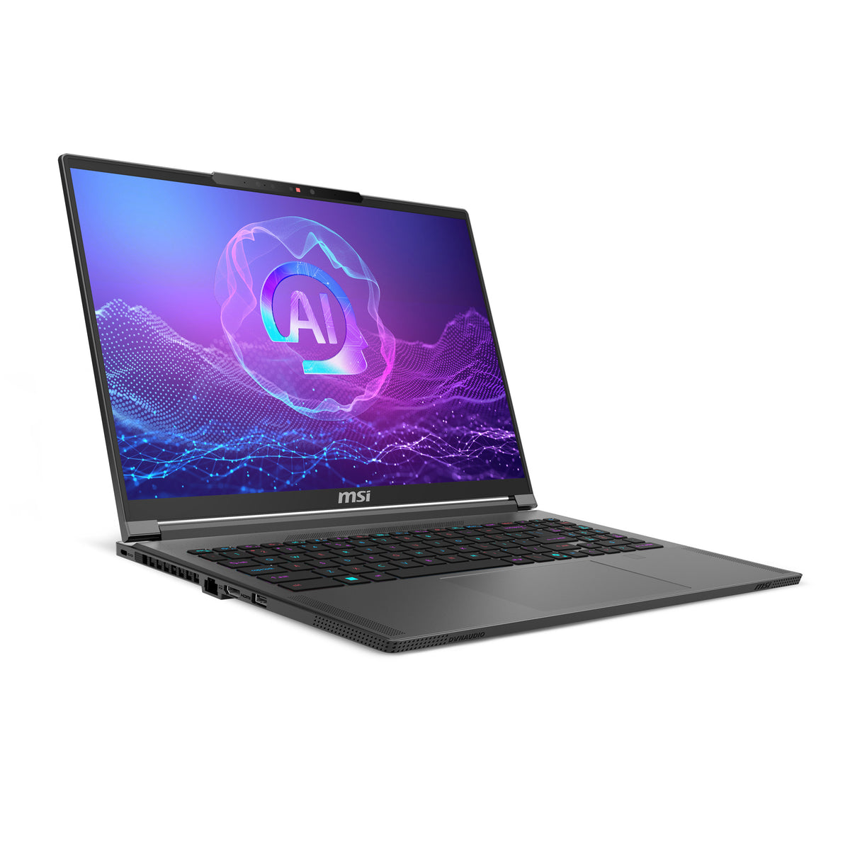 MSI Creator A16 AI+ A3HVGG-047 Copilot+ PC AMD Ryzen AI 9 365 Laptop 40,6 cm (16") Quad HD+ 32 GB LPDDR5x-SDRAM 1 TB SSD NVIDIA GeForce RTX 4070 Wi-Fi 7 (802.11be) Windows 11 Pro Grau