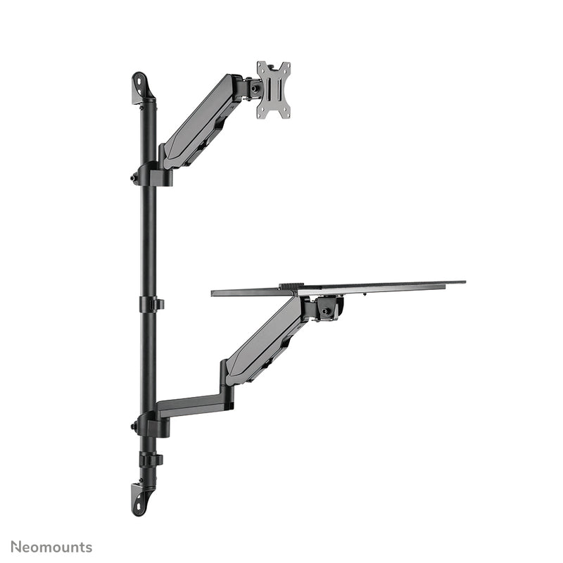 Neomounts WL90-325BL1 Sitz-Steh-Arbeitsplatz-Wand 17-32" - Gasfeder