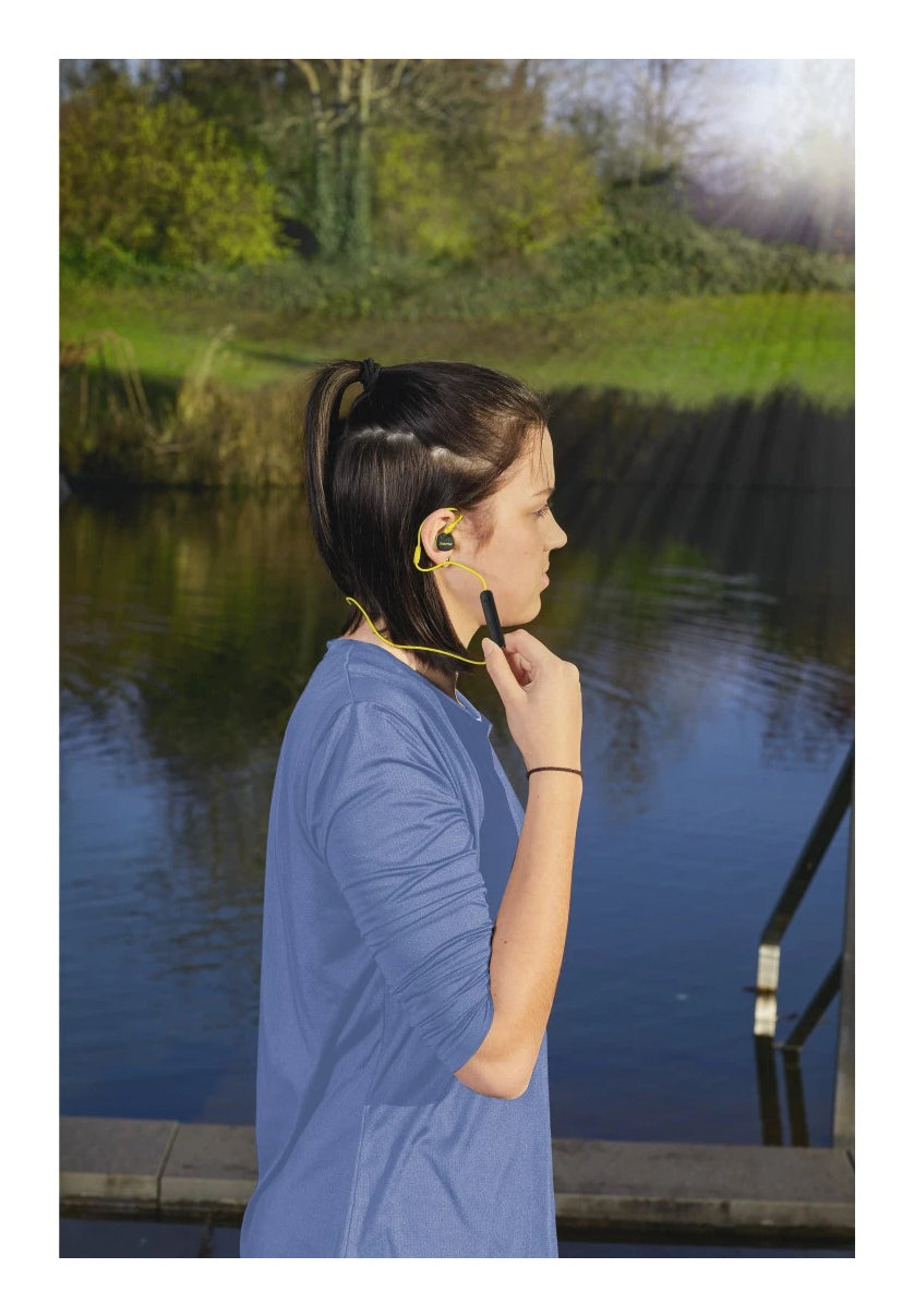 Hama Freedom Athletics III Kopfhörer Kabellos Ohrbügel, im Ohr Sport Bluetooth Schwarz, Gelb