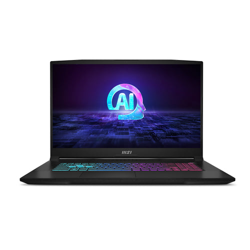 MSI Katana A17 AI B8VF-866 AMD Ryzen™ 7 8845HS Laptop 43,9 cm (17.3") Full HD 16 GB DDR5-SDRAM 1 TB SSD NVIDIA GeForce RTX 4060 Wi-Fi 6E (802.11ax) Windows 11 Home Schwarz