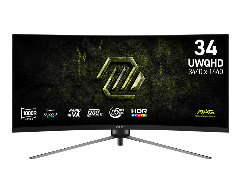 MSI MAG 345CQRF E20 Computerbildschirm 86,4 cm (34") 3440 x 1440 Pixel UltraWide Dual Quad HD Schwarz