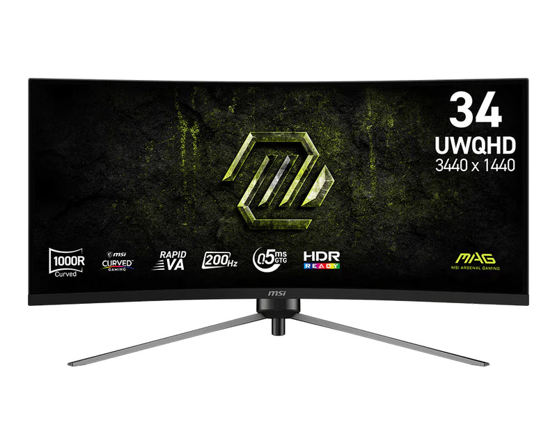 MSI MAG 345CQRF E20 Computerbildschirm 86,4 cm (34") 3440 x 1440 Pixel UltraWide Dual Quad HD Schwarz