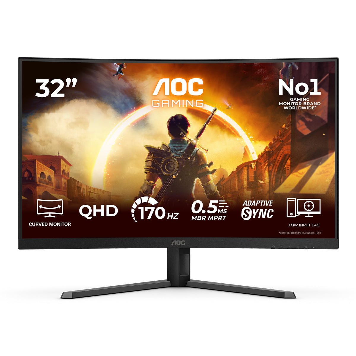 AOC G4 Gaming Moniteur C32G42ZE Computerbildschirm 80 cm (31.5") 2560 x 1440 Pixel Quad HD LED Schwarz, Rot