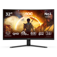 AOC G4 Gaming Moniteur C32G42ZE Computerbildschirm 80 cm (31.5") 2560 x 1440 Pixel Quad HD LED Schwarz, Rot
