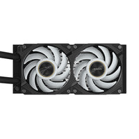GIGABYTE AORUS WATERFORCE X II 240 AIO Flüssigkeits-CPU-Kühler - 2x120mm ARGB-Lüfter, Vollfarb-LCD, DAISY-CHAIN, kompatibel mit Intel LGA 1851 und AMD AM5