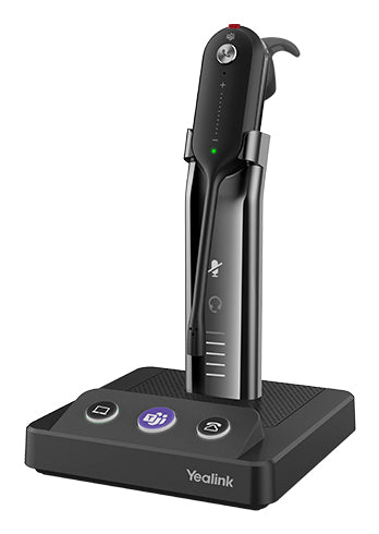 Yealink WH63 Portable Teams Kopfhörer Kabellos Ohrbügel, Kopfband, Nackenband Büro/Callcenter Ladestation Schwarz