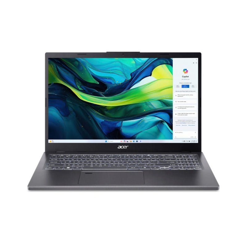 Acer Aspire 15 A15-61M-R932 AMD Ryzen™ 5 8640HS Laptop 39,6 cm (15.6") Full HD 16 GB DDR5-SDRAM 512 GB SSD Wi-Fi 6 (802.11ax) Windows 11 Home Grau