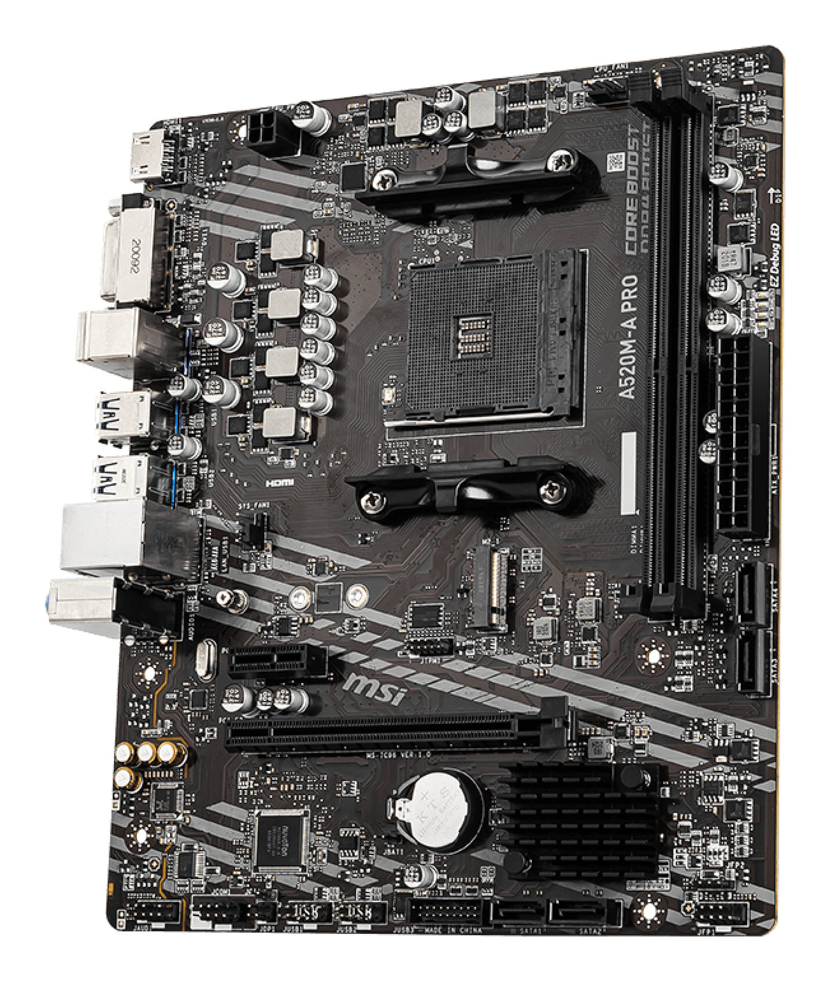 MSI A520M-A PRO Motherboard AMD A520 Sockel AM4 micro ATX