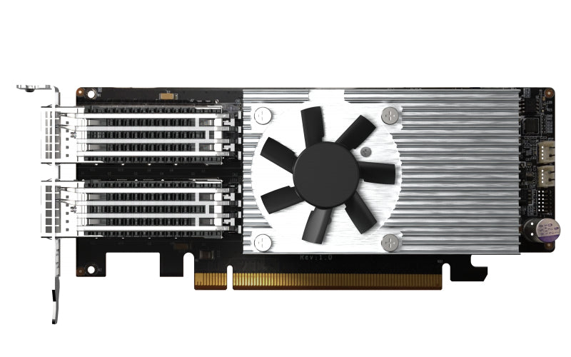 QNAP QXG-100G2SF-E810 Netzwerkkarte Eingebaut Faser 100000 Mbit/s