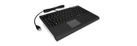 KeySonic ACK-540U+ (DE) Mini-Tastatur, SoftSkin black, Smart-Touchpad, USB, schwarz