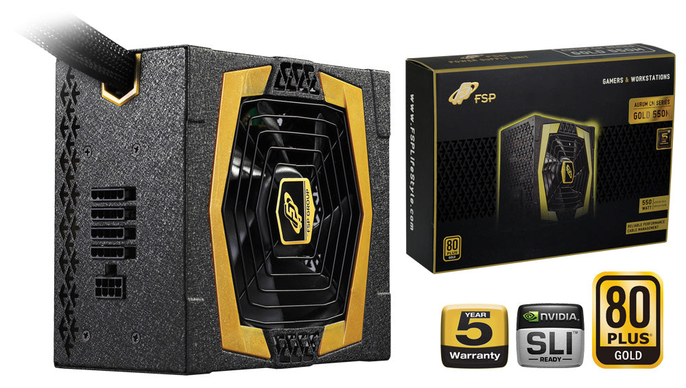 FSP Aurum CM 550 Netzteil 550 W 20+4 pin ATX ATX Schwarz