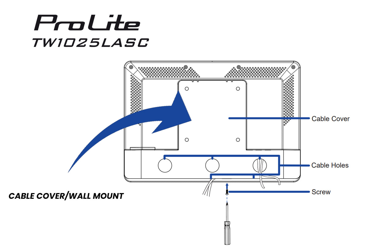 iiyama ProLite TW1025LASC-B3PNR Computerbildschirm 25,6 cm (10.1") 1280 x 800 Pixel WXGA LED Touchscreen Multi-Nutzer Schwarz