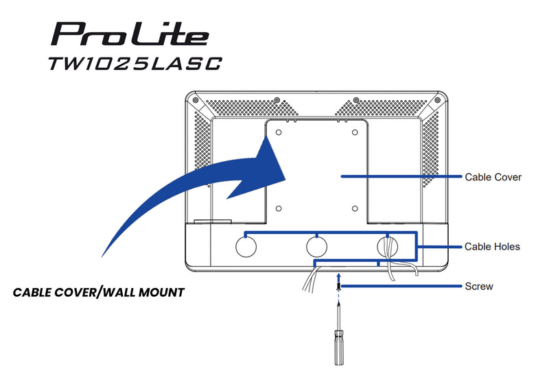 iiyama ProLite TW1025LASC-B3PNR Computerbildschirm 25,6 cm (10.1") 1280 x 800 Pixel WXGA LED Touchscreen Multi-Nutzer Schwarz